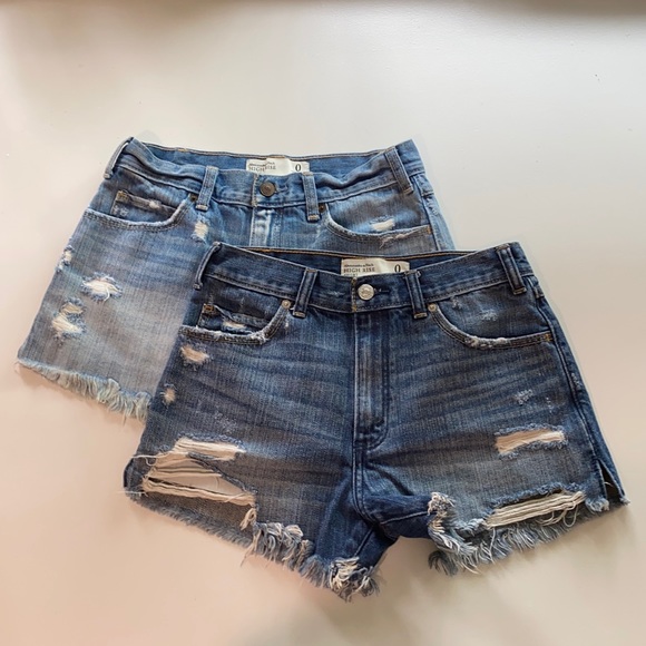 Abercrombie & Fitch Pants - Abercrombie&Fitch | high rise denim shorts, size 0